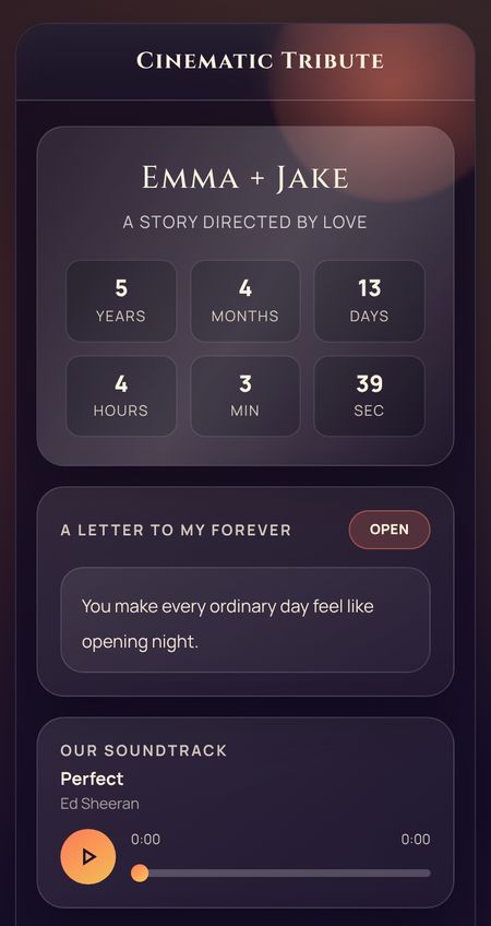 Movie Night digital love card design example