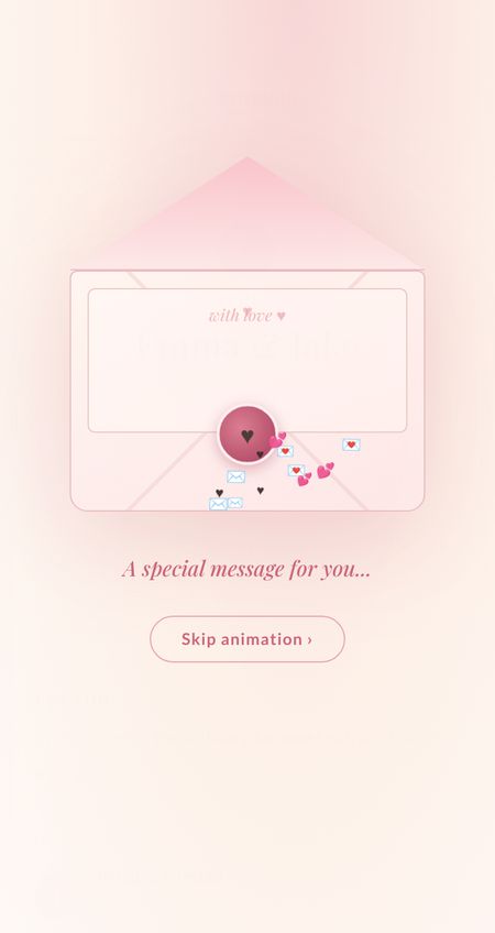 Envelope Story digital love card design example
