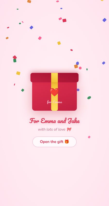 Gift Box digital love card design example